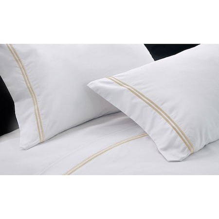 Elle 1200tc Double Hemstitch Sheet Set, Yellow, Full EL652127